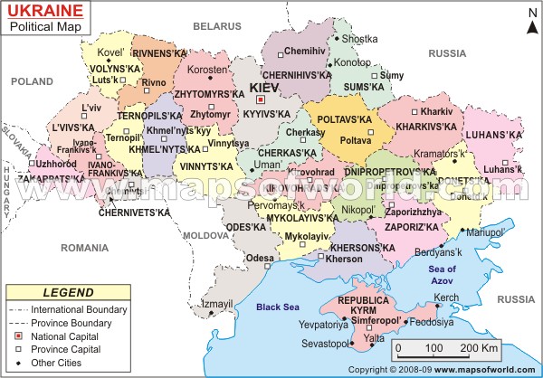 ukraine politique carte